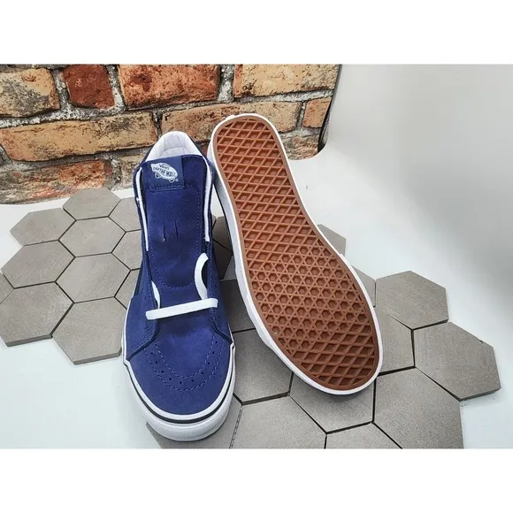 Vans SK8 Hi Sport Stripes True Navy Men's Classic Skate Shoes Size 9