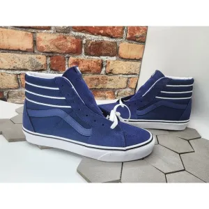 Vans SK8 Hi Sport Stripes True Navy Men's Classic Skate Shoes Size 9