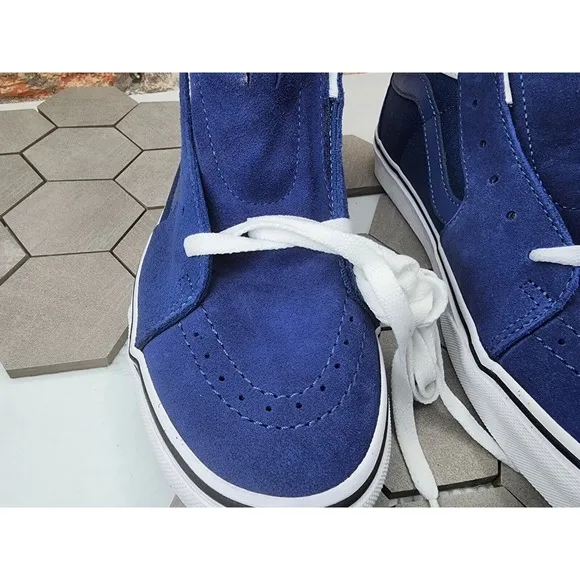 Vans SK8 Hi Sport Stripes True Navy Men's Classic Skate Shoes Size 9