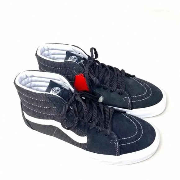 VANS Sk8-Hi Textured Asphalt Skate Shoes Women VN0005U91O7 Canvas Suede Sneakers