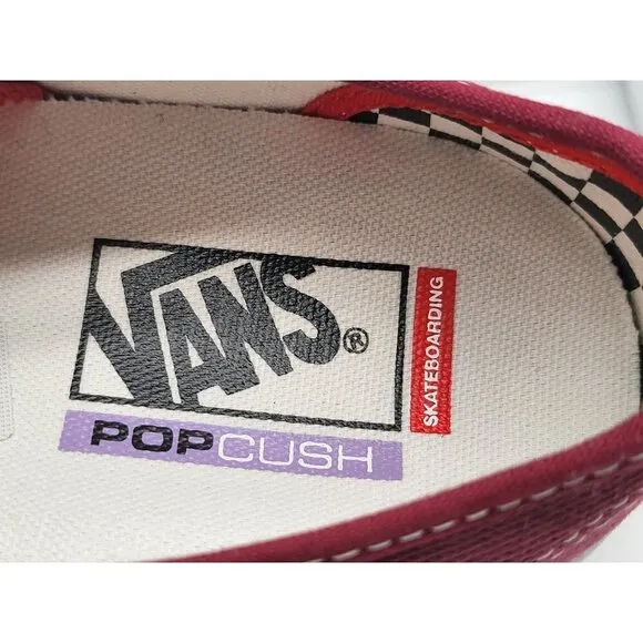 Vans Skate Authentic Asphalt Pomegranate Suede Canvas Shoes VN0A5FC8249 Size 6.5