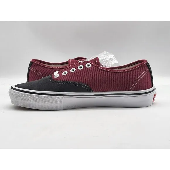 Vans Skate Authentic Asphalt Pomegranate Suede Canvas Shoes VN0A5FC8249 Size 6.5