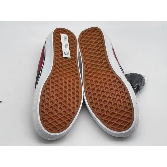 Vans Skate Authentic Asphalt Pomegranate Suede Canvas Shoes VN0A5FC8249 Size 6.5