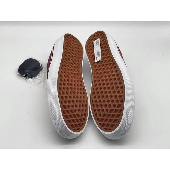 Vans Skate Authentic Asphalt Pomegrante Burgundy Men Shoes VN0A5FC8249 Size 6.5