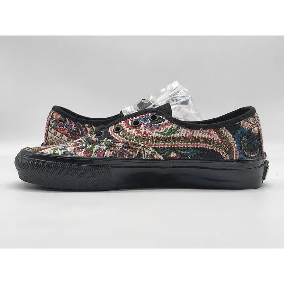 Vans Skate Authentic Paisley Tapestry Mens Black Shoes Size 5