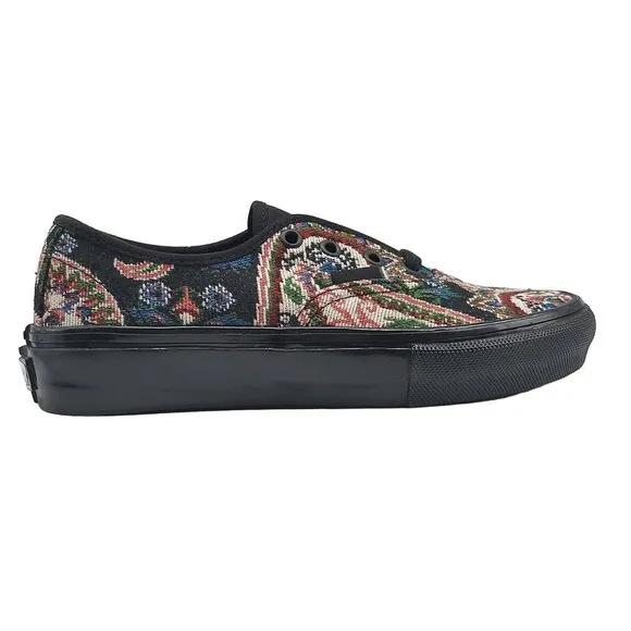 Vans Skate Authentic Paisley Tapestry Mens Black Shoes Size 5