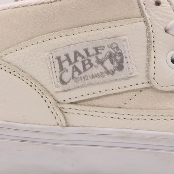 Vans Skate Half Cab Daz White/White Men's Size 8 Classic Skate Shoes Sneakers