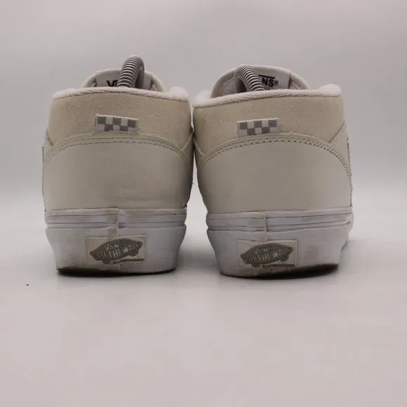 Vans Skate Half Cab Daz White/White Men's Size 8 Classic Skate Shoes Sneakers