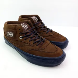 Vans Skate Half Cab Nick Michel Mens Sz 8.5 Brown Navy Suede Skate Sneaker Shoes