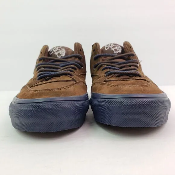 Vans Skate Half Cab Nick Michel Mens Sz 8.5 Brown Navy Suede Skate Sneaker Shoes