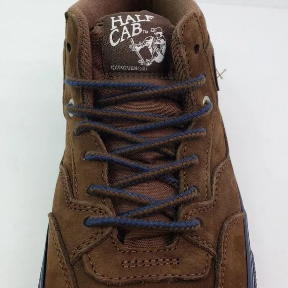 Vans Skate Half Cab Nick Michel Mens Sz 8.5 Brown Navy Suede Skate Sneaker Shoes