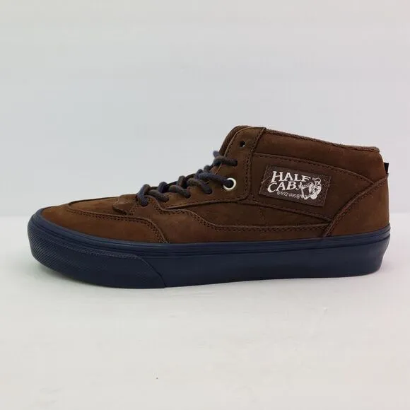 Vans Skate Half Cab Nick Michel Mens Sz 8.5 Brown Navy Suede Skate Sneaker Shoes