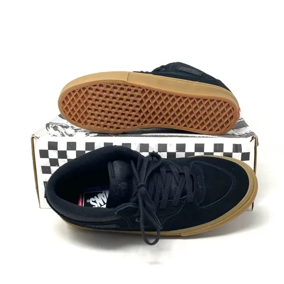 VANS Skate Half Cab Shoes Mid Top For Women Suede Sneakers Black Gum VN0A5FCDB9M