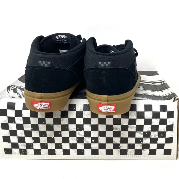 VANS Skate Half Cab Shoes Mid Top For Women Suede Sneakers Black Gum VN0A5FCDB9M