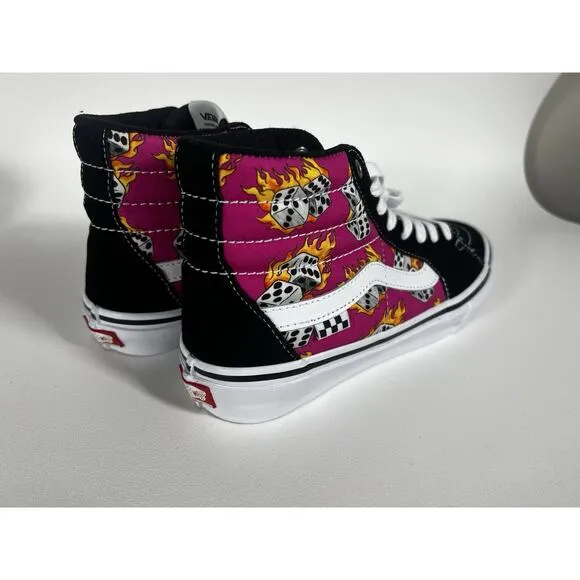 Vans Skate Sk8-Hi Fuchsia Fedora Dice Flame Sz Men’s 8.5 Women’s 10 Gamble Y2K