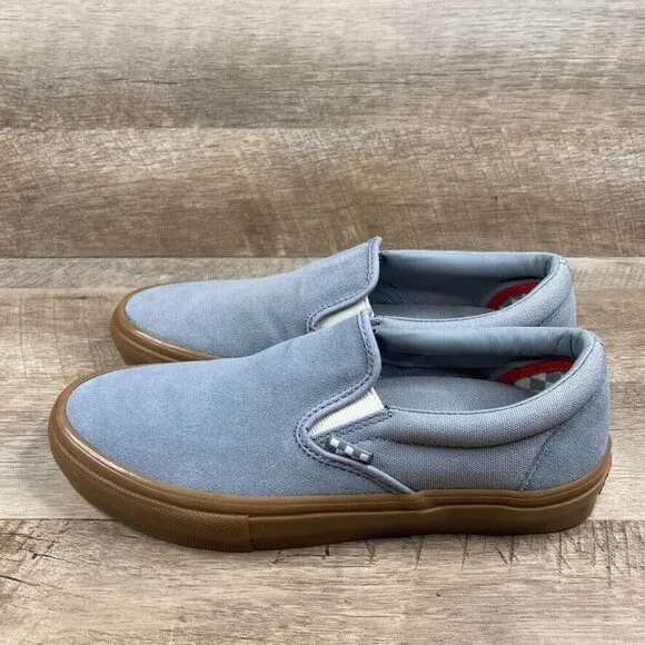 VANS Skate Slip On Grey Gum Classic Skate Shoes Sneakers Mens 8 Womens 9.5 NEW