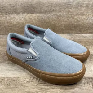 VANS Skate Slip On Grey Gum Classic Skate Shoes Sneakers Mens 8 Womens 9.5 NEW