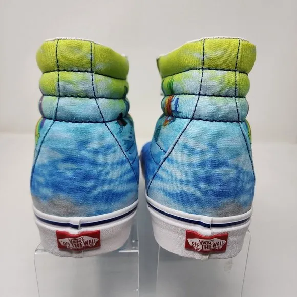 Vans Skateboard Shoes Mens 11 Blue Sk8 Hi Top Sponge Bob Skate Sneakers