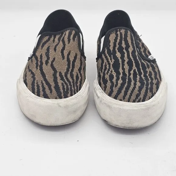Vans Slip-on SF Woven Tiger/Black Sneakers Size 7 Women's