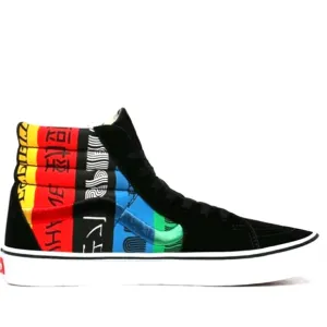 Vans spirit hi top black  Red Yellow