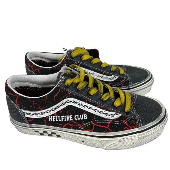 Vans Stranger Things Hellfire Club Skate Shoes Unisex Men's 5.5 Women's 7