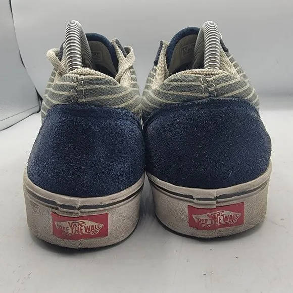 VANS Stripe ComfyCush Old Skool Mens 9 - Womens 10.5 Blue Skate Causal Shoes