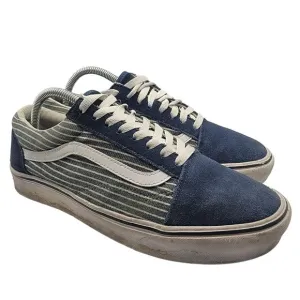 VANS Stripe ComfyCush Old Skool Mens 9 - Womens 10.5 Blue Skate Causal Shoes