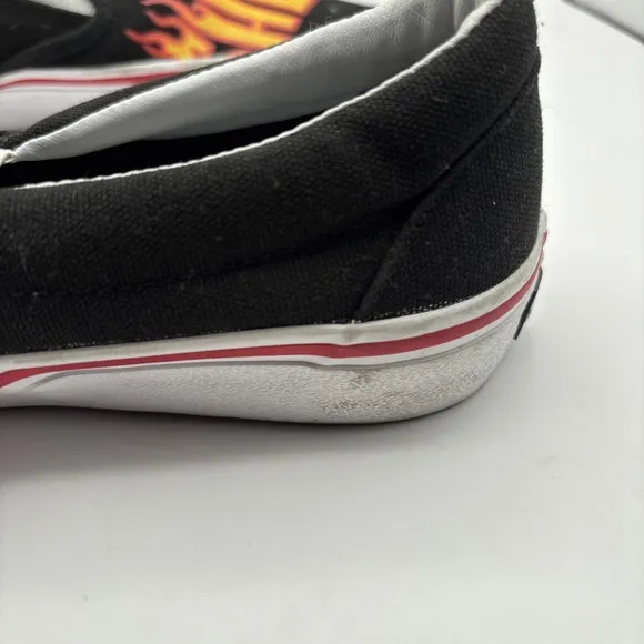 Vans Thrasher  slip on pro mens size 7.5 shoes black flame skate sneakers