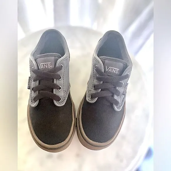 Vans | Toddler Kids Atwood 2 Tone Black/Gum Classic Skate Shoes Size 13