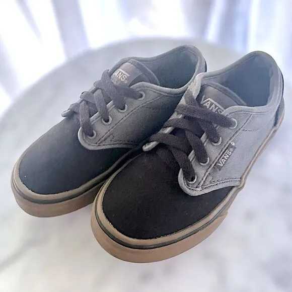 Vans | Toddler Kids Atwood 2 Tone Black/Gum Classic Skate Shoes Size 13