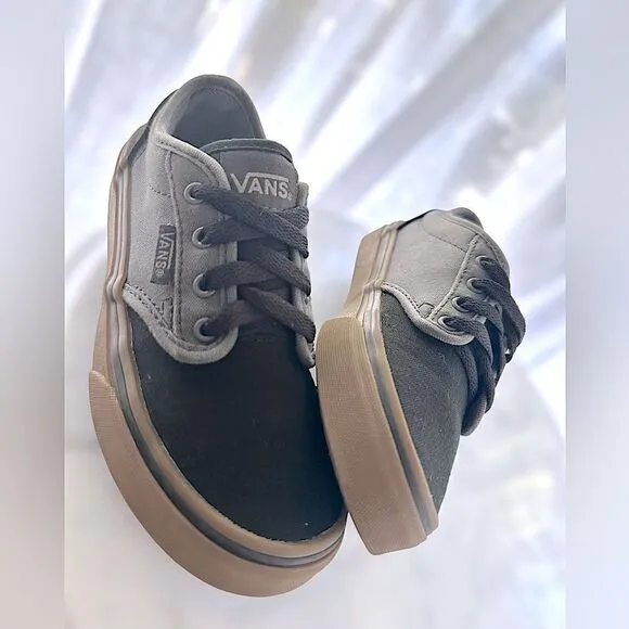 Vans | Toddler Kids Atwood 2 Tone Black/Gum Classic Skate Shoes Size 13