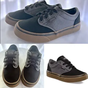 Vans | Toddler Kids Atwood 2 Tone Black/Gum Classic Skate Shoes Size 13