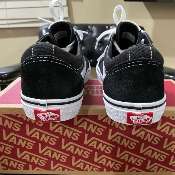 Vans Ward Unisex Skate Shoes Black/white Suede Size 5 M/ 6.5 W
