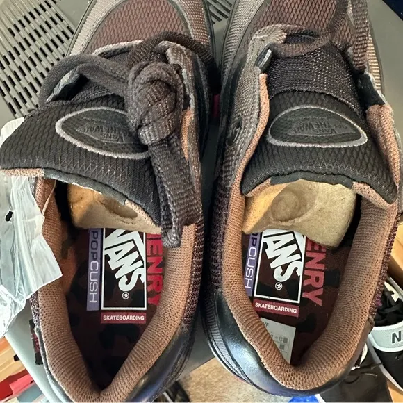 Vans Wayvee Justin Henry Skate shoes Coffeebean Black Popcush Mens Size 6.5