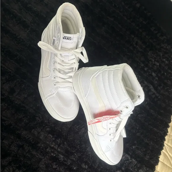 Vans White Sk8-Hi Tapered Stackform Sneakers 8.5 white color