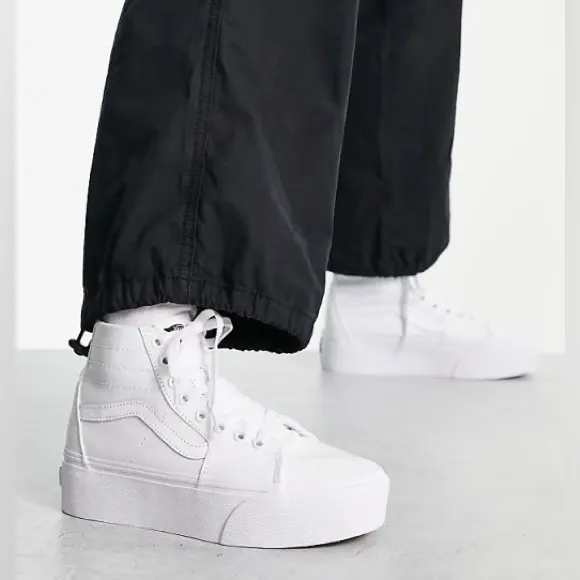 Vans White Sk8-Hi Tapered Stackform Sneakers 8.5 white color