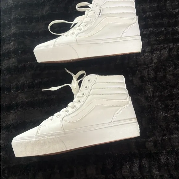 Vans White Sk8-Hi Tapered Stackform Sneakers 8.5 white color