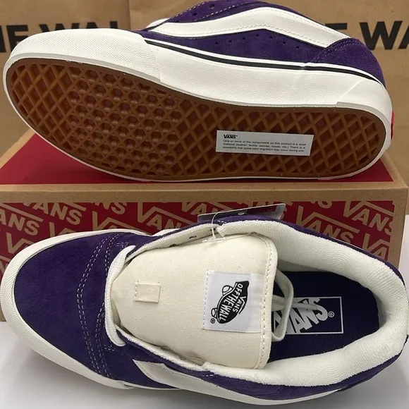 Vans WMNS Purple and White Knu SkoolPig Suede Dark PurpleVN000CS0DRV Sneakers