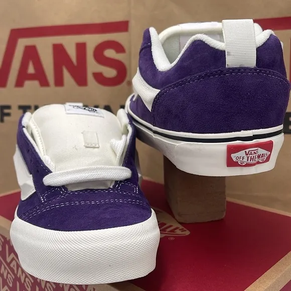 Vans WMNS Purple and White Knu SkoolPig Suede Dark PurpleVN000CS0DRV Sneakers