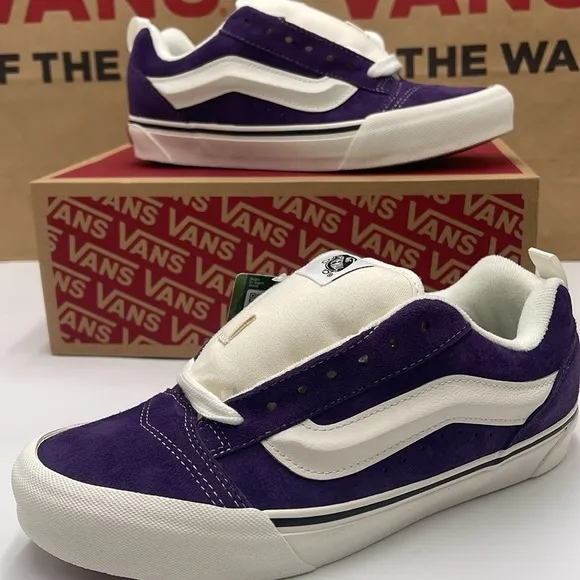 Vans WMNS Purple and White Knu SkoolPig Suede Dark PurpleVN000CS0DRV Sneakers
