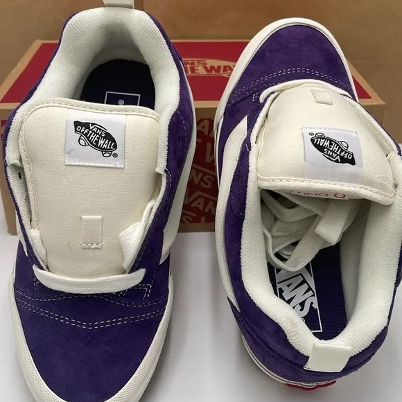 Vans WMNS Purple and White Knu SkoolPig Suede Dark PurpleVN000CS0DRV Sneakers