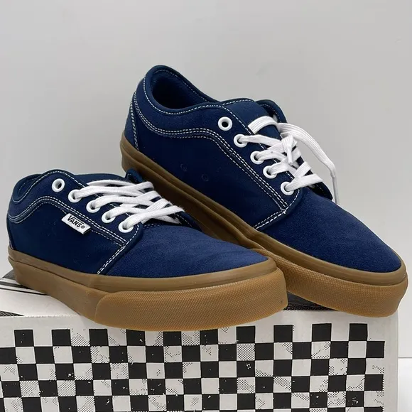 Vans WMNS Vans Blue Canvas Sneakers Skate Chukka LoDress Blues/GumVN0A4BX4FS1