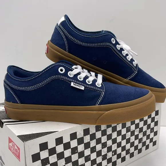 Vans WMNS Vans Blue Canvas Sneakers Skate Chukka LoDress Blues/GumVN0A4BX4FS1