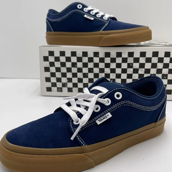 Vans WMNS Vans Blue Canvas Sneakers Skate Chukka LoDress Blues/GumVN0A4BX4FS1