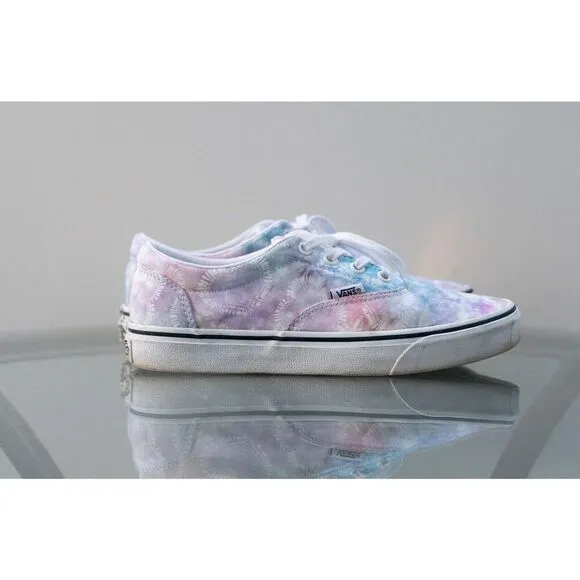 Vans Women's Doheny Heart Tie Dye Multicolor Skate Shoes Size 7.5