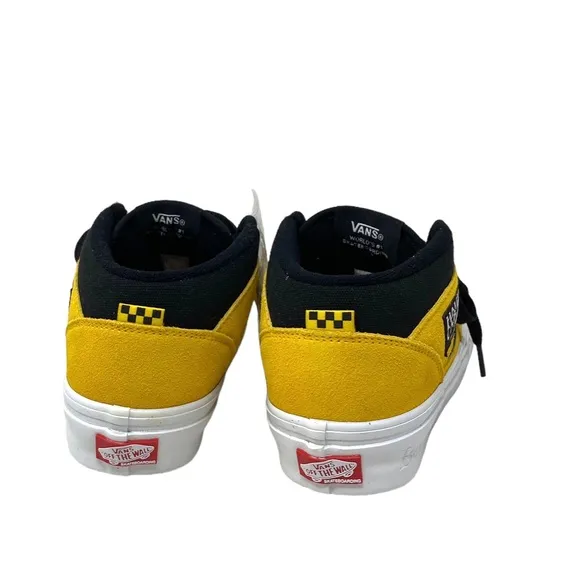 VANS x Bruce Lee Skate Half Cab Shoes Black Yellow Suede Mid Women  VN0A5FCDY23