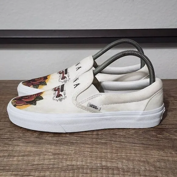 Vans x Mana Classic Slip-On Women's Skate Shoes Size 7.5 White