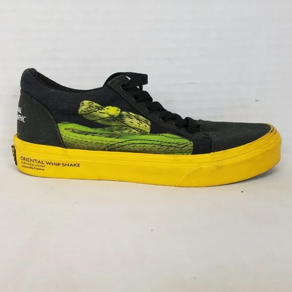 Vans x National Geographic Old Skool Black &amp; Yellow Skate Shoes