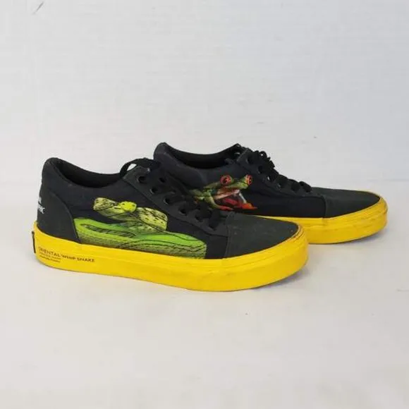 Vans x National Geographic Old Skool Black &amp; Yellow Skate Shoes