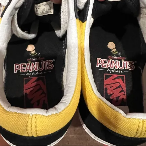 Vans X Peanuts &quot;Good Grief &quot; Charlie Brown Skate Shoes Women 7.5- Men 6